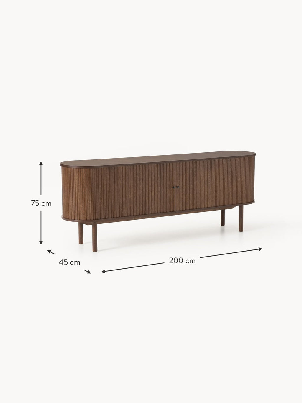 Zavattarello XL Sideboard with Fluted Front