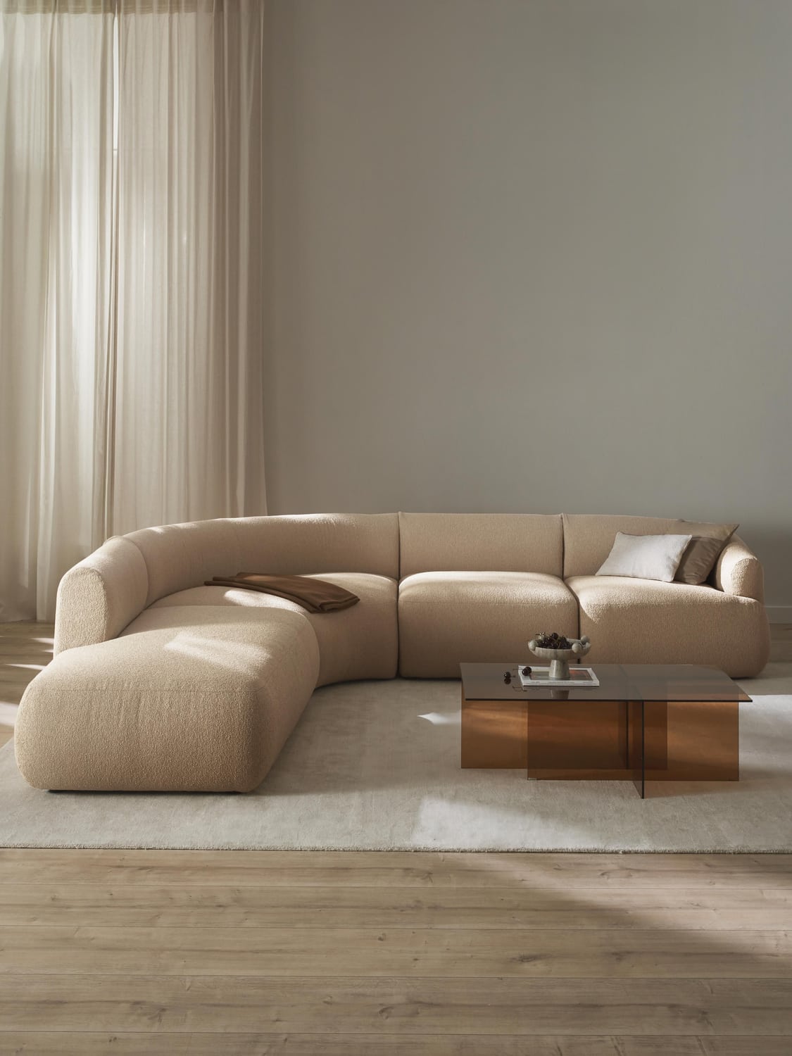 Lavena Modular Bouclé Corner Sofa (4-seater)