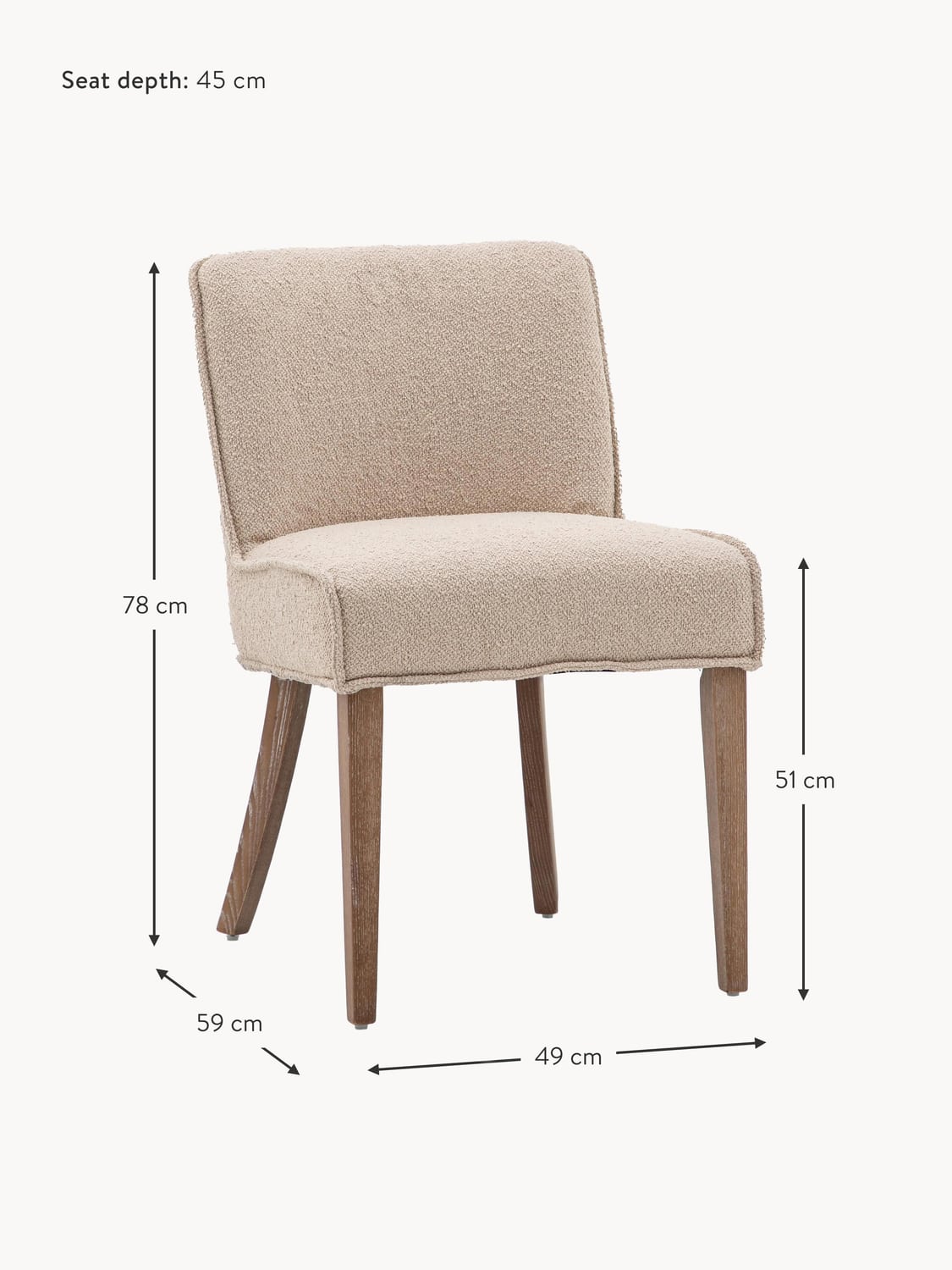Dervio Upholstered Dining Chairs (set of 2)