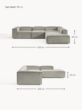 Tavordo Corduroy Modular Corner Sofa (4-seater)