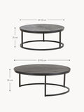 Blevio Round Mango Wood Coffee Tables (set of 2)