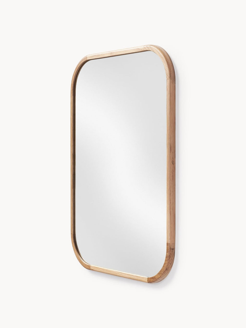 Rovellasca Wall Mirror with Oak Wood Frame