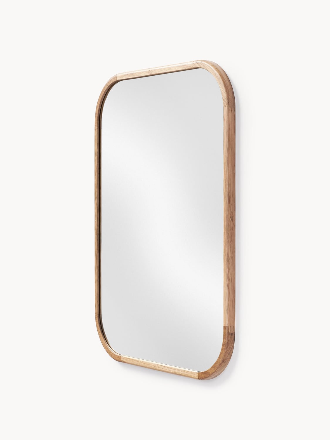 Rovellasca Wall Mirror with Oak Wood Frame