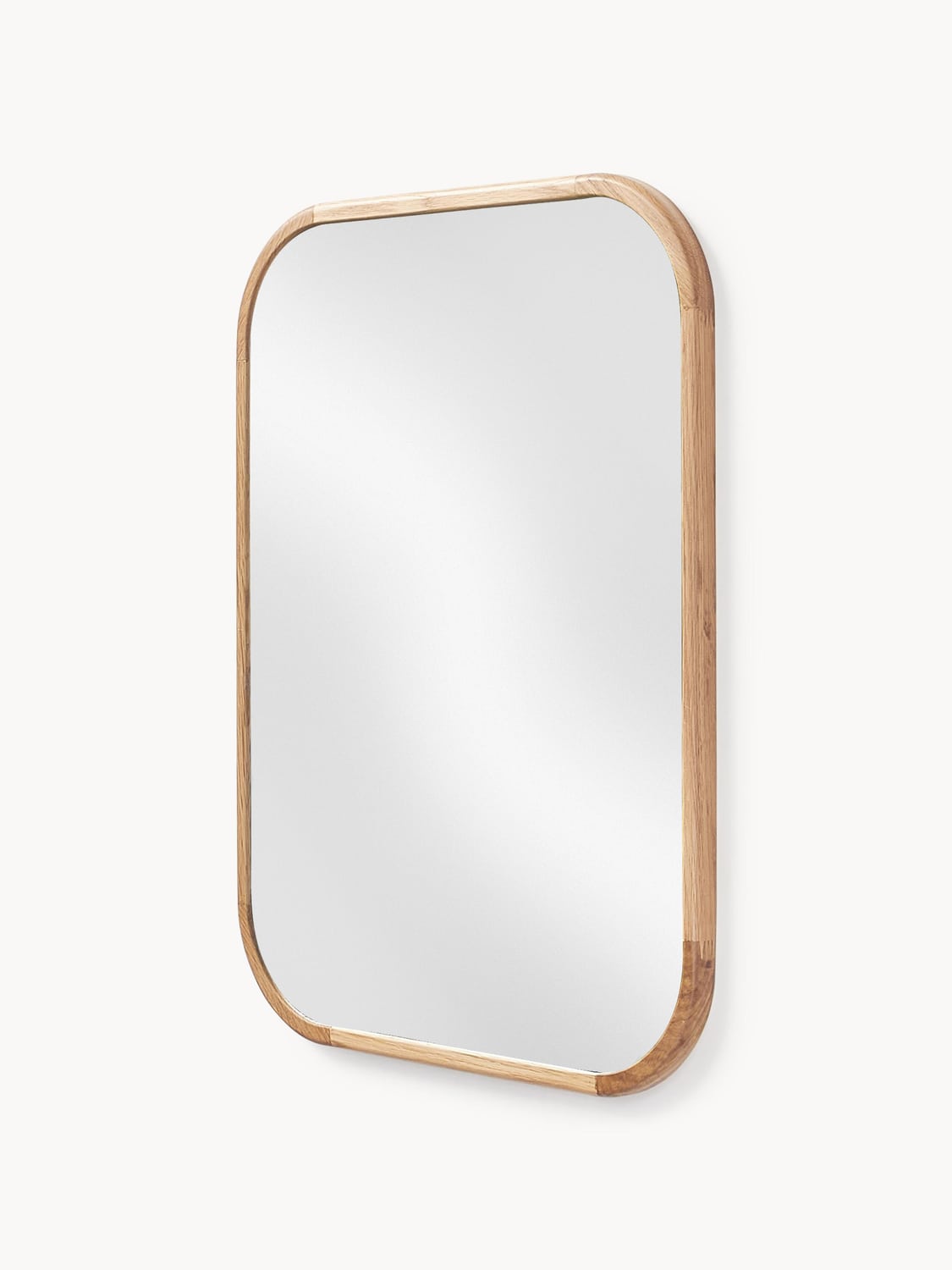 Rovellasca Wall Mirror with Oak Wood Frame