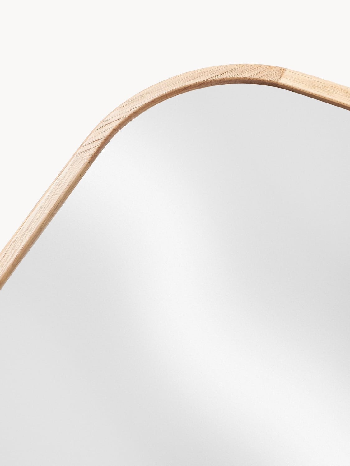 Rovellasca Wall Mirror with Oak Wood Frame