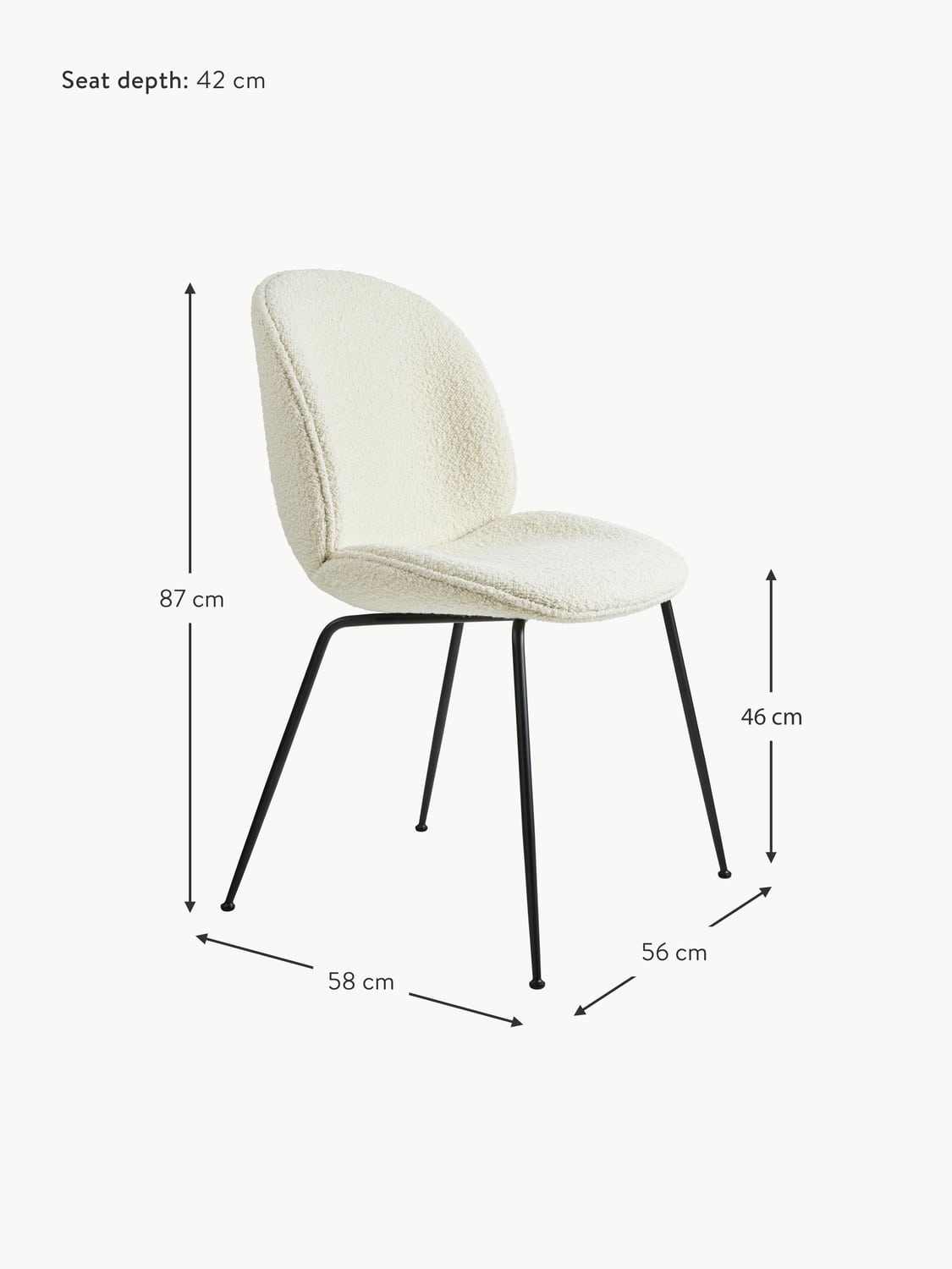 Argegno Bouclé Dining Chair