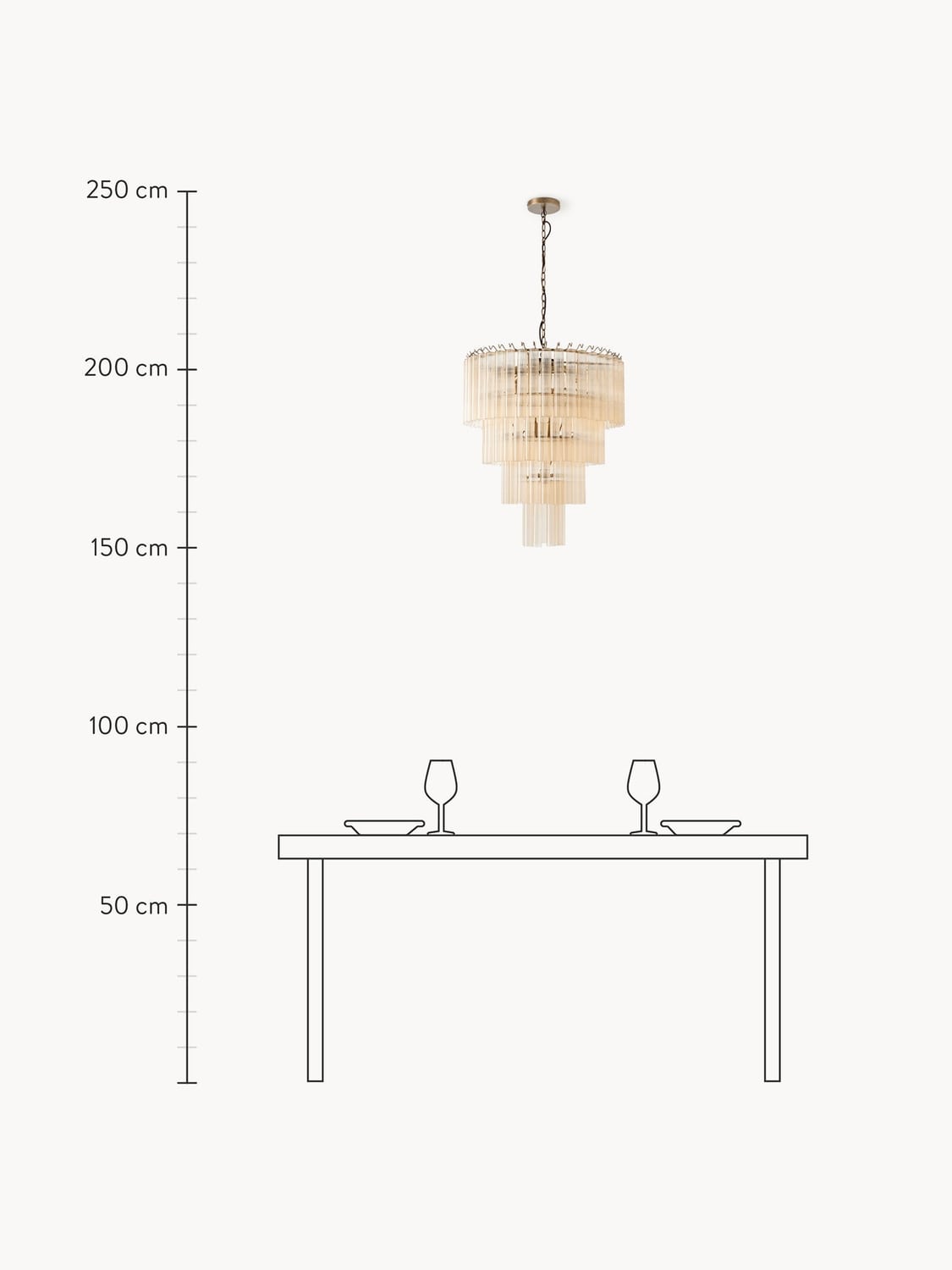 Varenna Large Glass Chandelier