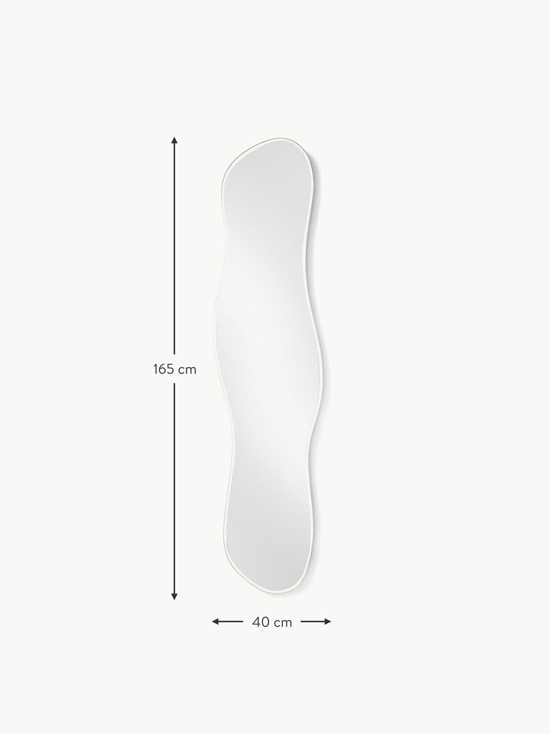 Olginate Full-Length Wall Mirror in an Organic Shape