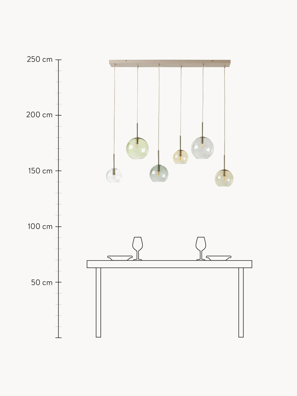 Gravedona Large Glass Ball Pendant Light