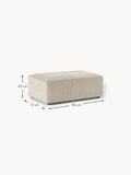 Gravedona Corduroy XL Ottoman, W 116 x D 72 cm