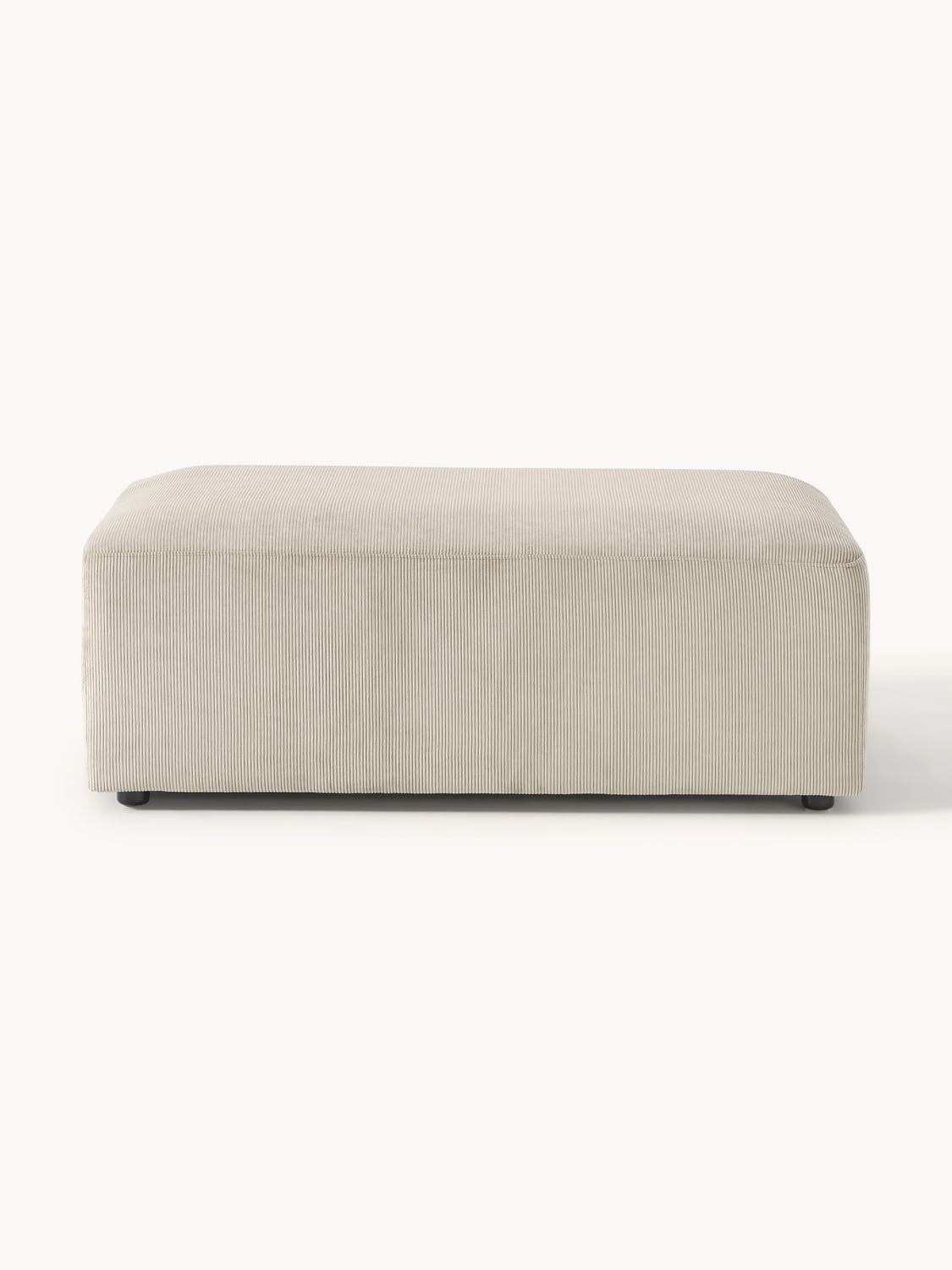 Gravedona Corduroy XL Ottoman, W 116 x D 72 cm