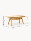 Valmora Extendable Dining Table, 180 - 220 x 100 cm