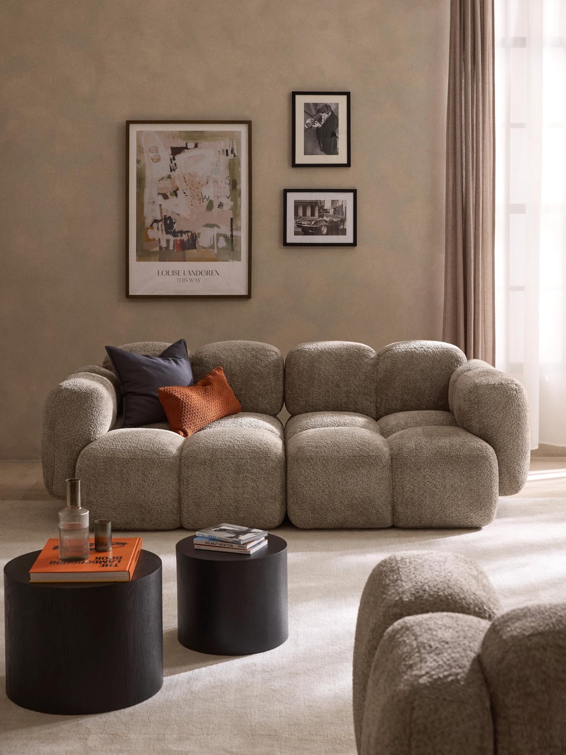 Valbrona Modular Teddy-Bouclé Sofa (3-seater)