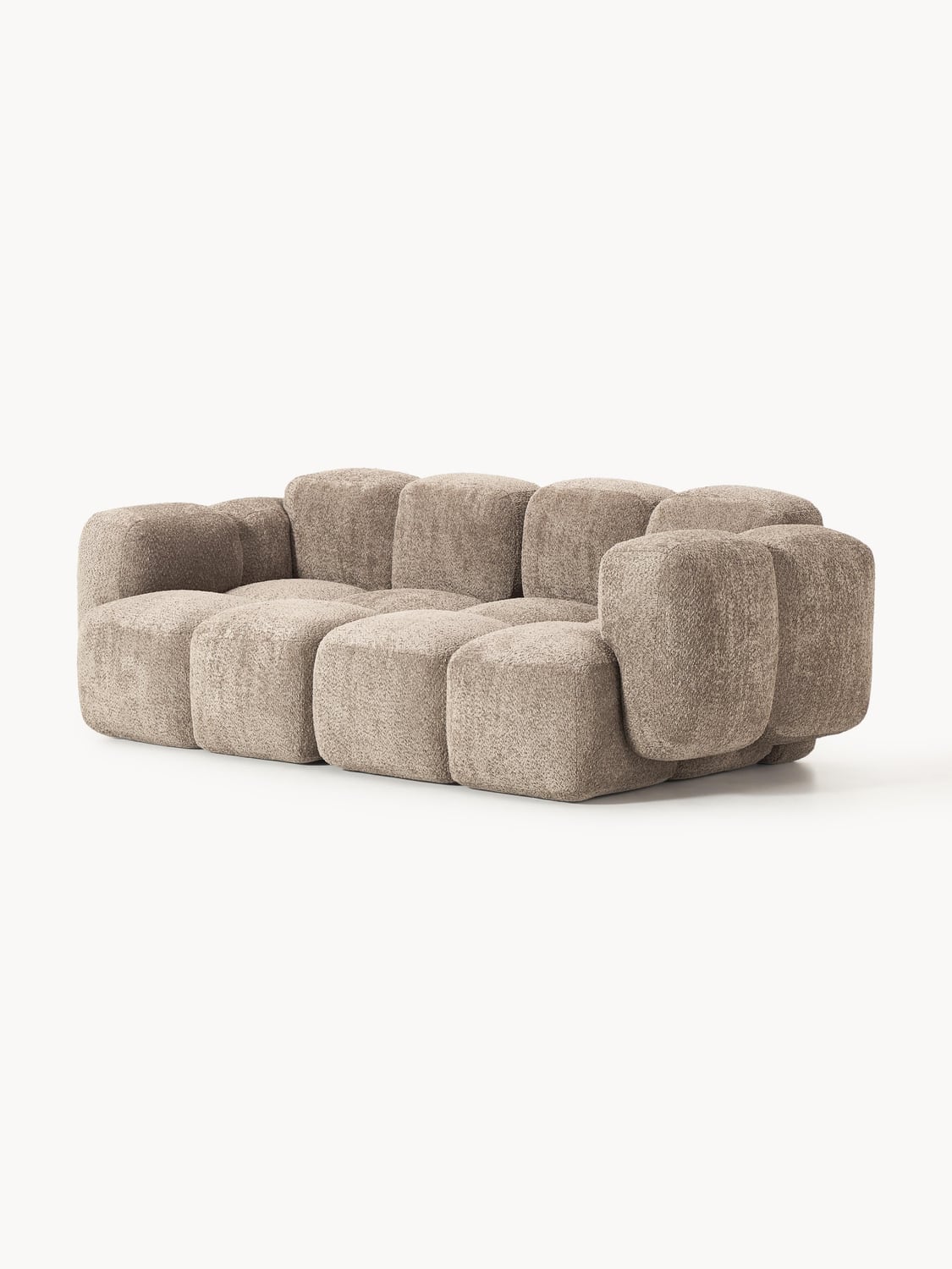 Valbrona Modular Teddy-Bouclé Sofa (3-seater)