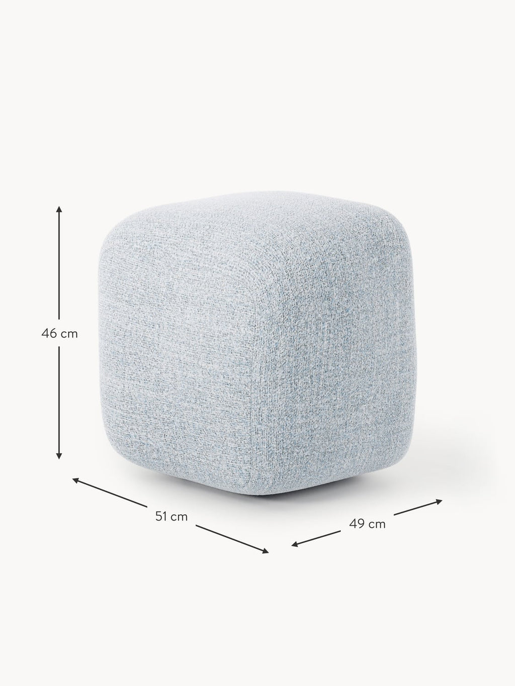 Bellara High Bouclé Ottoman