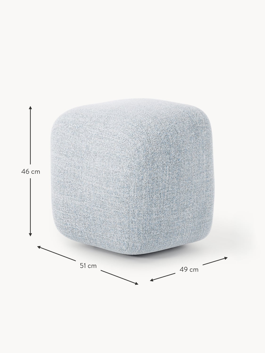 Bellara High Bouclé Ottoman
