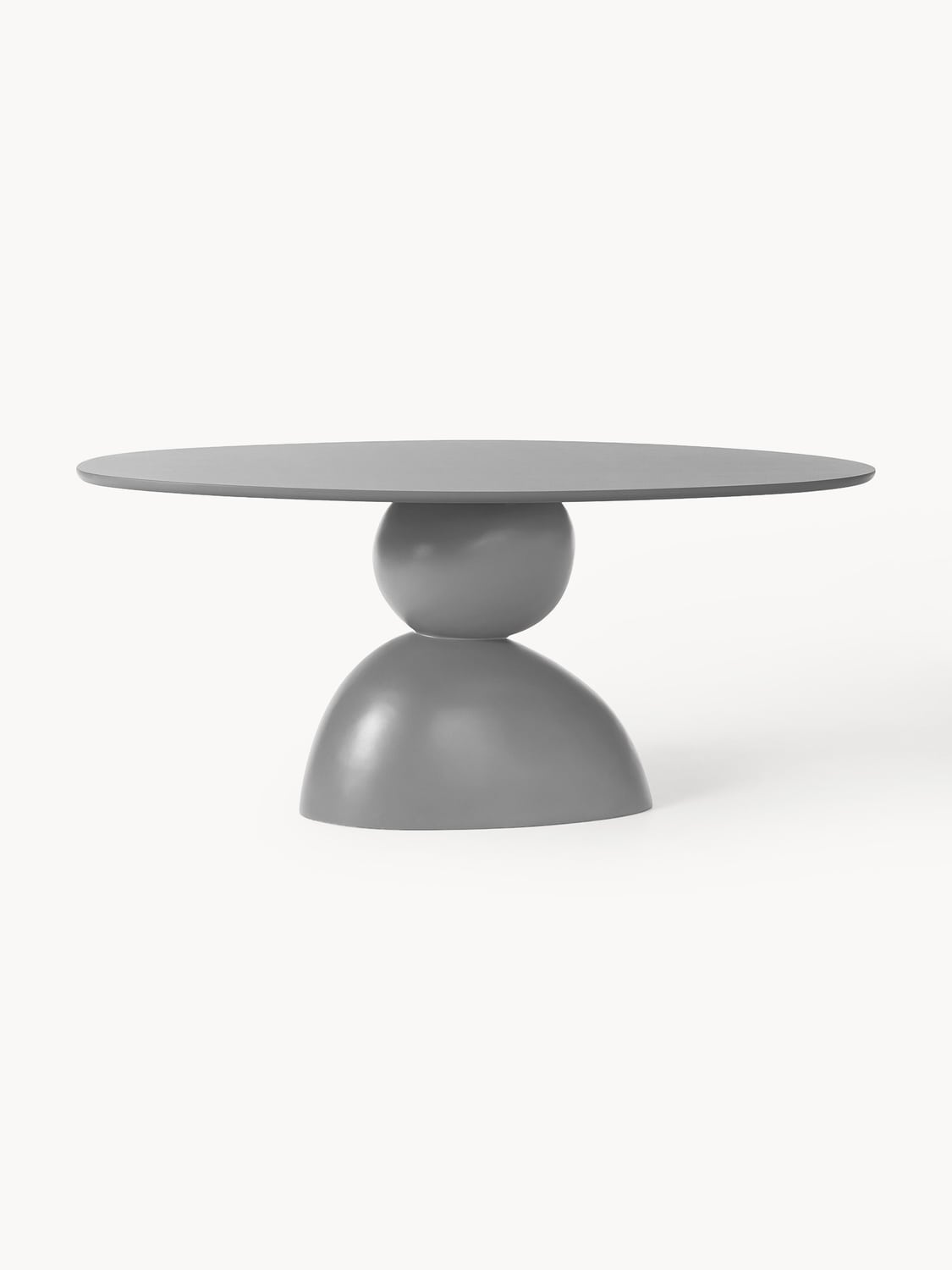 Pontelambro Oval Dining Table with Organic Design, 180 x 90 cm
