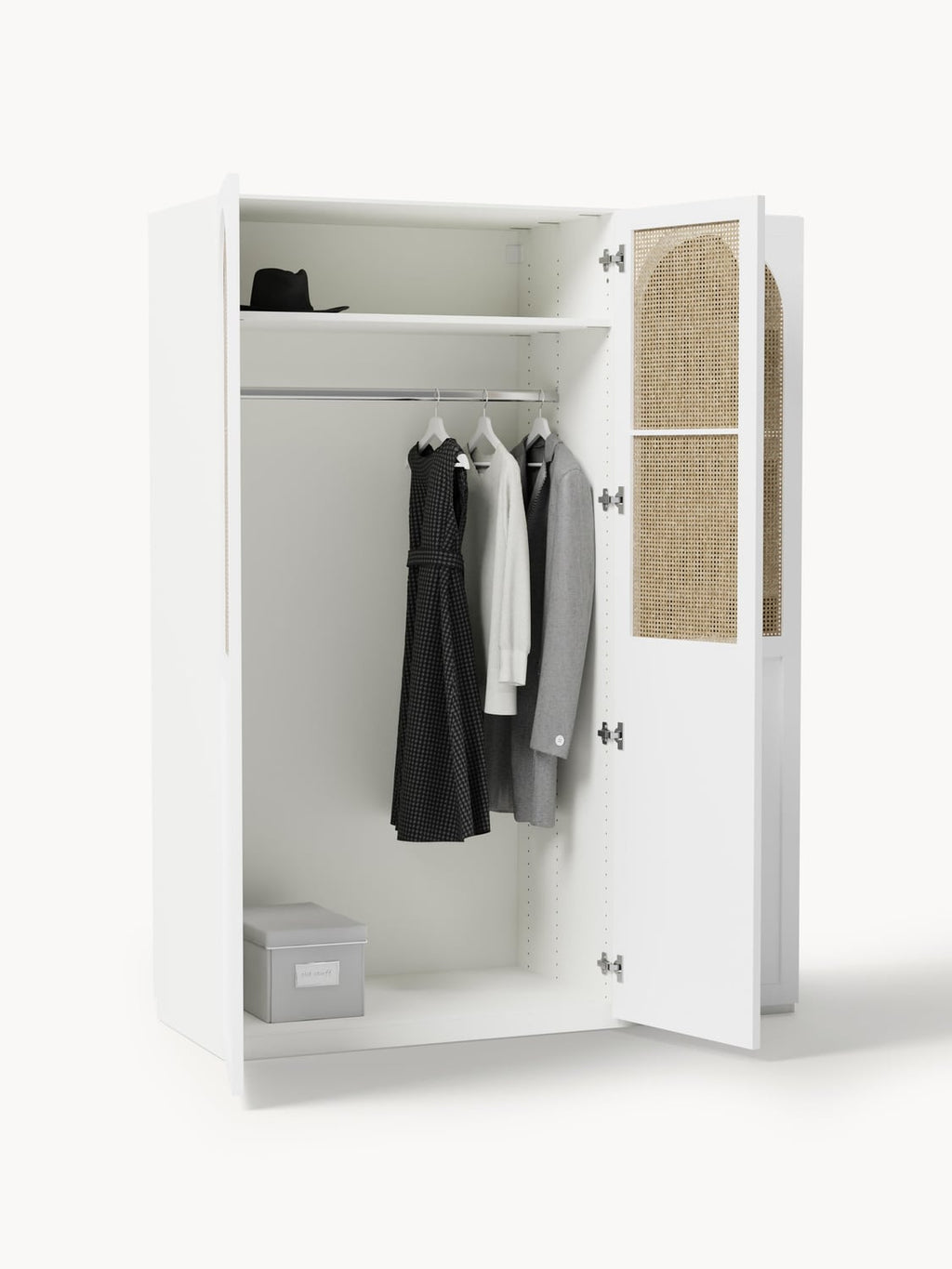 Schignano Modular Hinged Door Wardrobe Jeanne, 150 cm Wide — available in several sizes