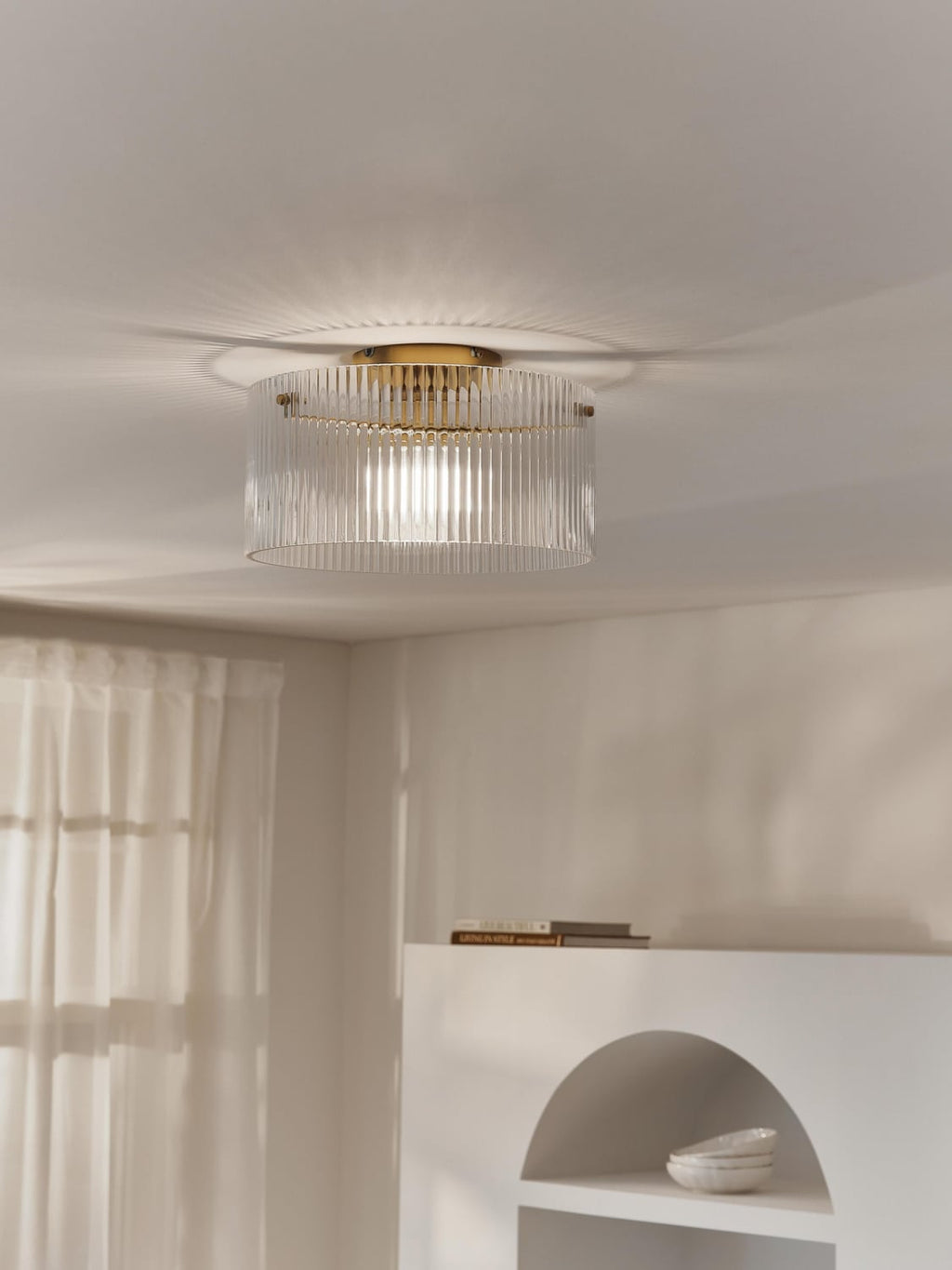 Urbino Ribbed Glass Ceiling Lamp