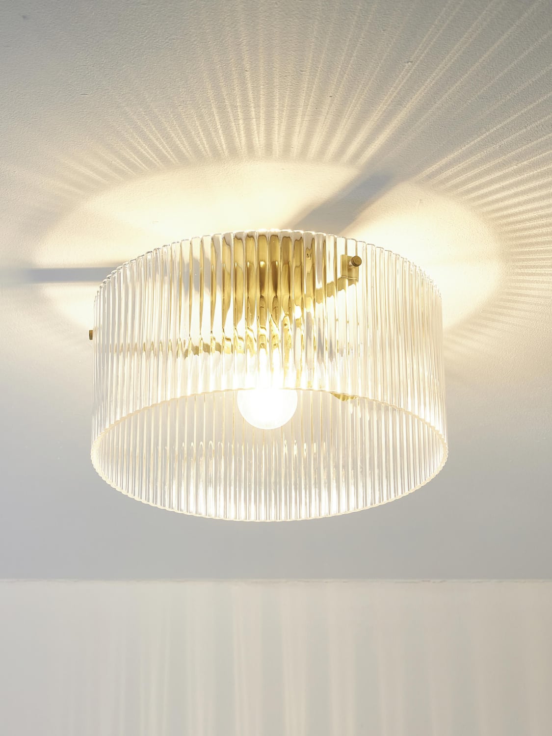 Urbino Ribbed Glass Ceiling Lamp