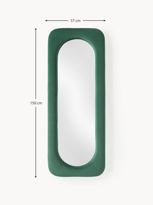 Albiolo Full-Length Wall Mirror with Velvet Frame