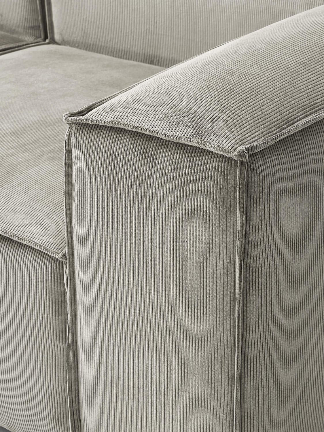 Tavordo Corduroy Modular Corner Sofa (3-seater)