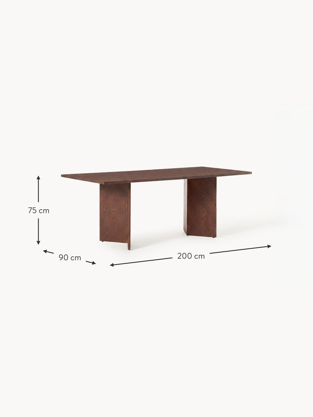 Maccagno Wooden Dining Table — available in several sizes