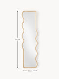 Lurate Wavy Wooden Full-Length Wall Mirror
