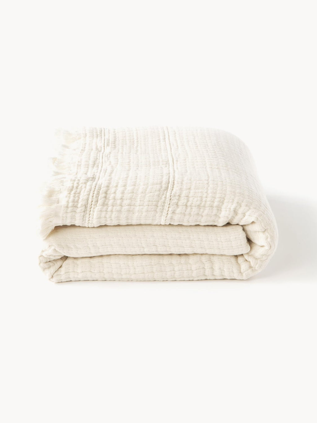 Lurate Cotton Bedspread with Fringes