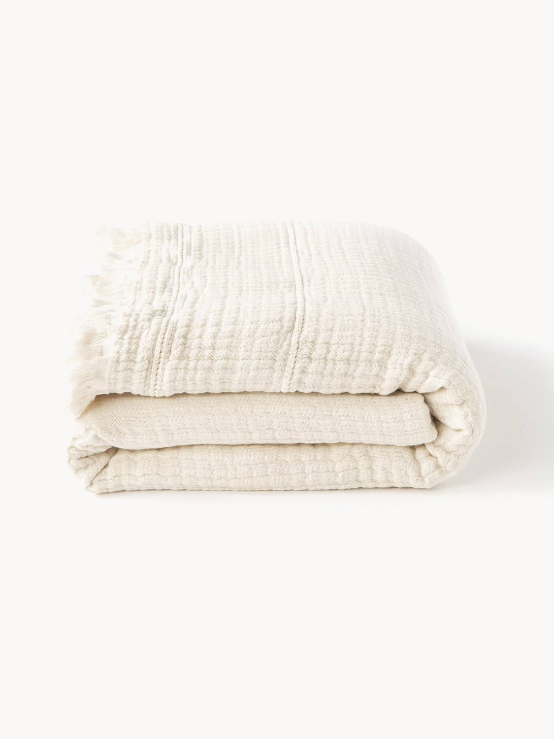 Lurate Cotton Bedspread with Fringes