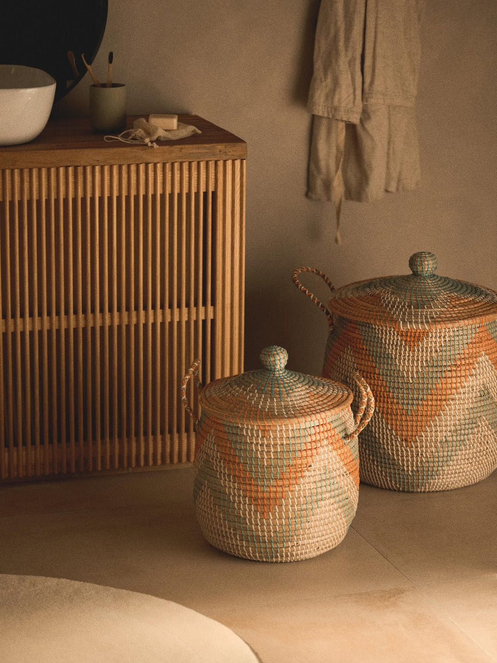 Arliano Storage Baskets with Lids (set of 2)