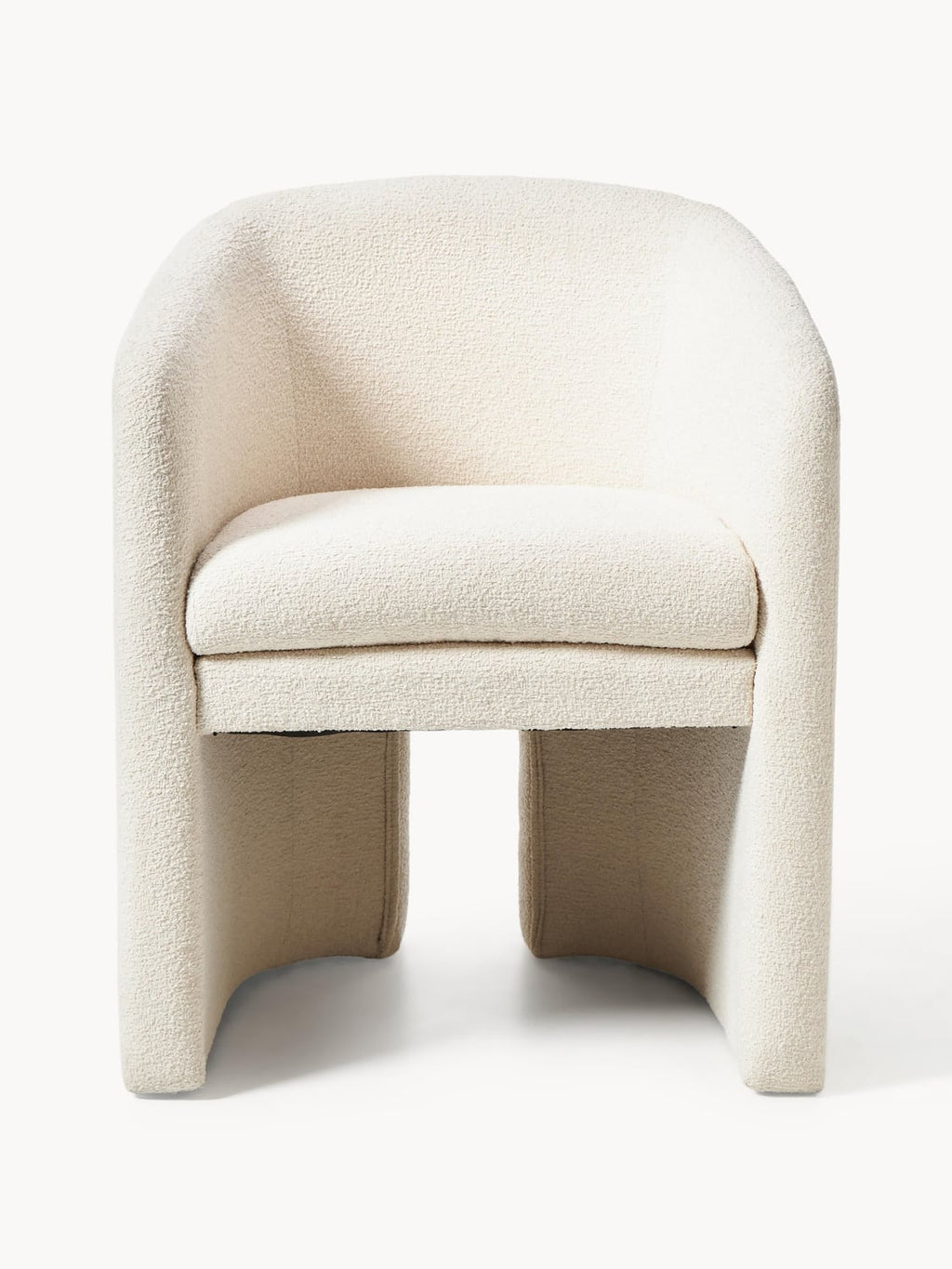 Turate Bouclé Dining Chair with Armrests