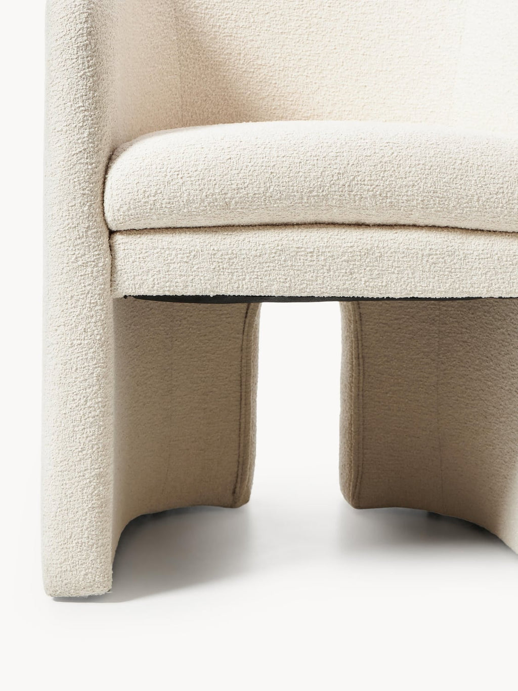 Turate Bouclé Dining Chair with Armrests