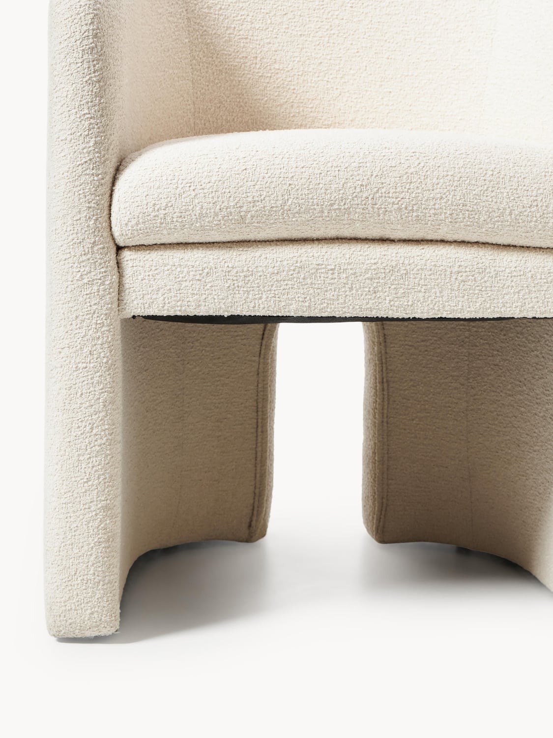 Turate Bouclé Dining Chair with Armrests