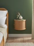 Zavattarello Wall-Mounted Bedside Table with Fluted Front