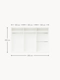 Dosso Modular Hinged Door Wardrobe, 300 cm Wide — available in several sizes