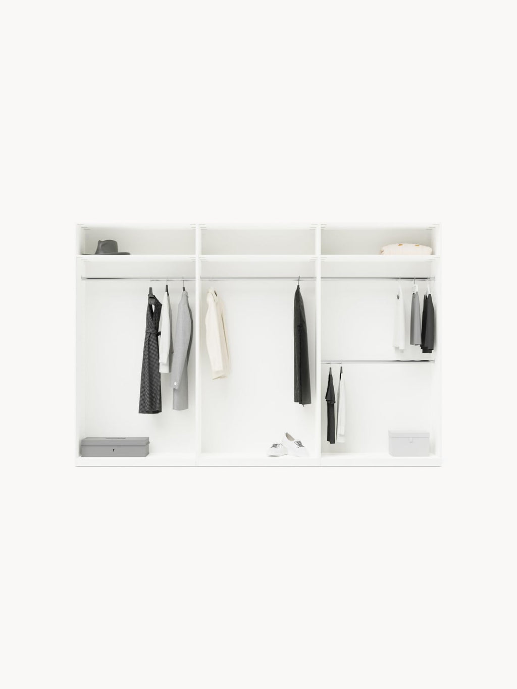 Dosso Modular Hinged Door Wardrobe, 300 cm Wide — available in several sizes