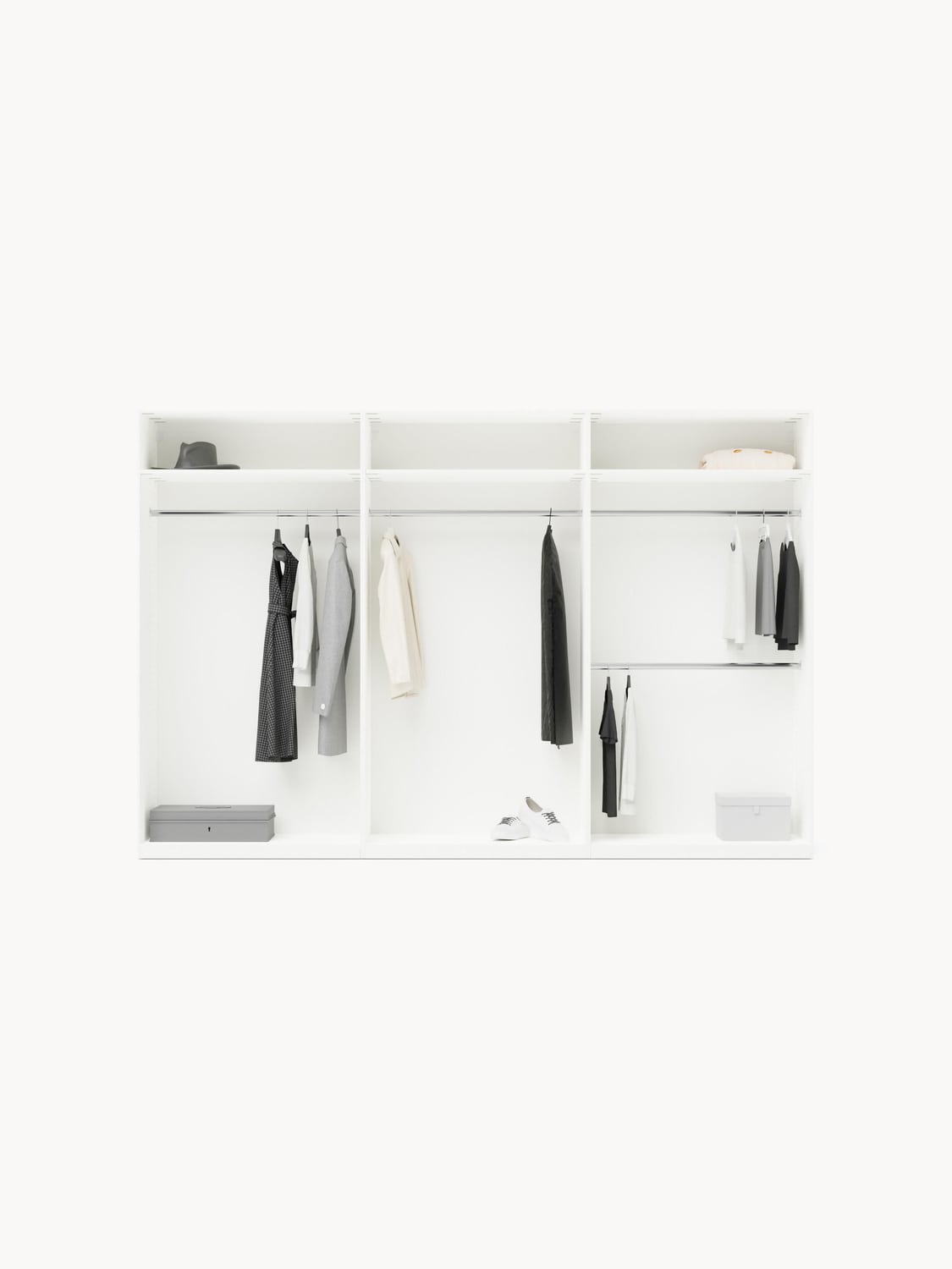 Dosso Modular Hinged Door Wardrobe, 300 cm Wide — available in several sizes