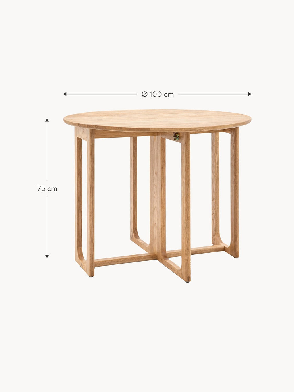 Novellara Round Folding Dining Table, Ø 100 cm