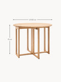 Novellara Round Folding Dining Table, Ø 100 cm
