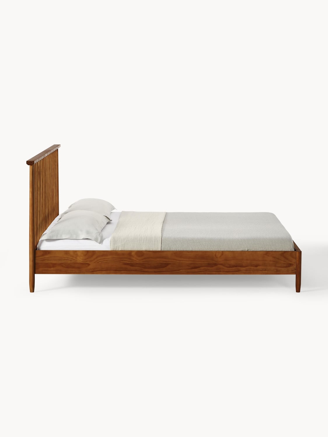 Novedrate Pine Wood Bed with Headboard