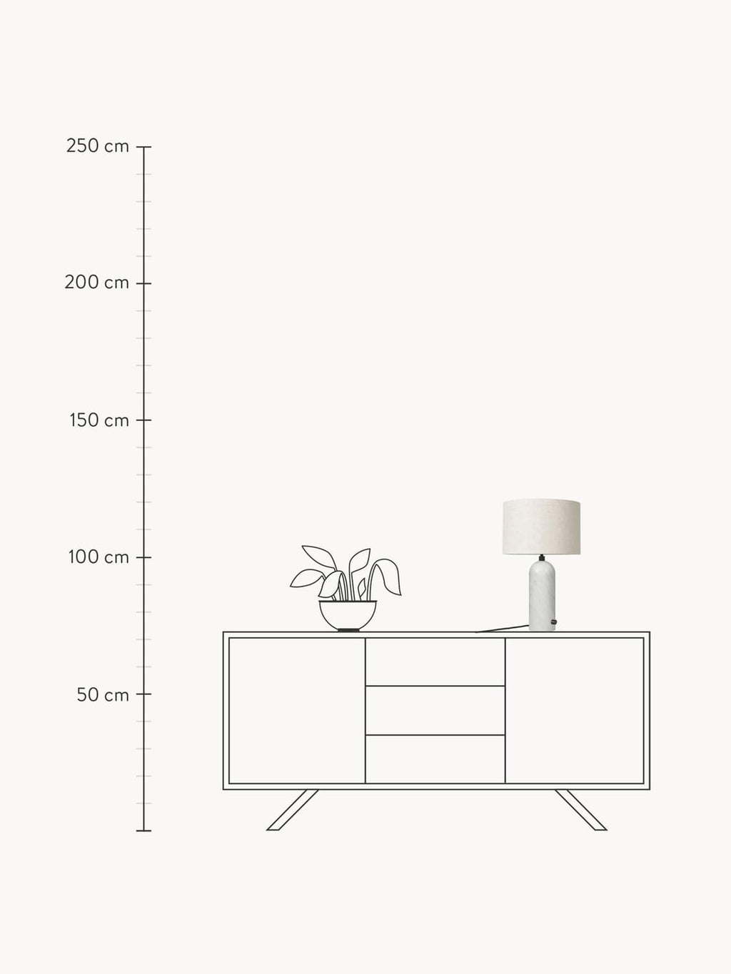 Tavernerio Large Dimmable Table Lamp with Marble Base — available in several sizes