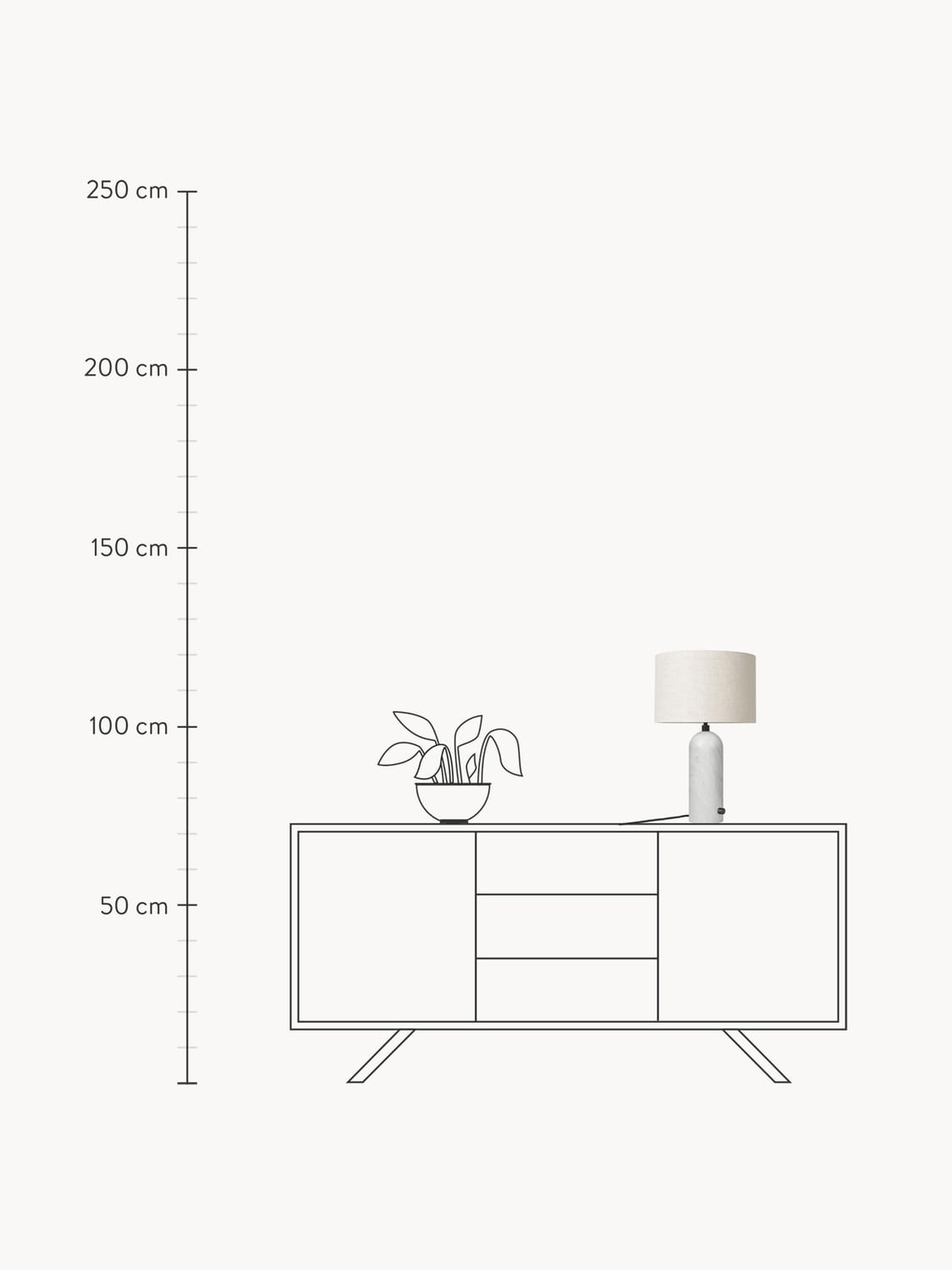 Tavernerio Large Dimmable Table Lamp with Marble Base — available in several sizes