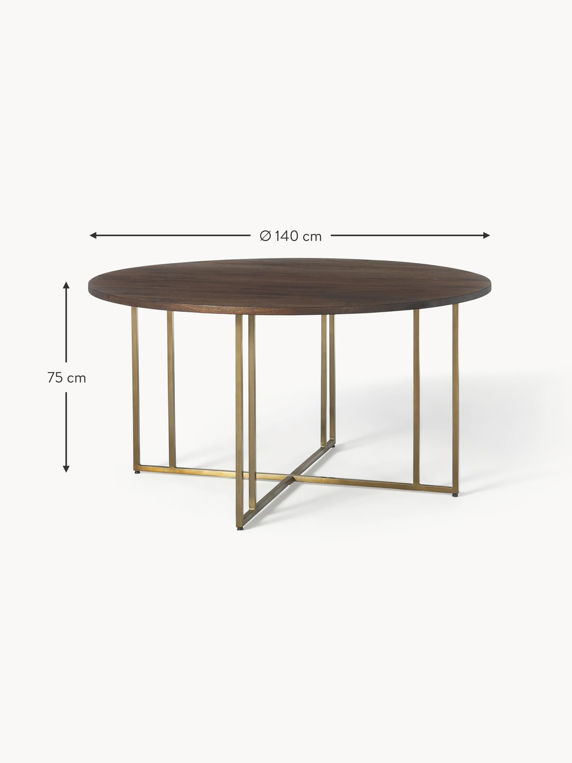 Bulgarograsso Round Mango Wood Dining Table — available in several sizes