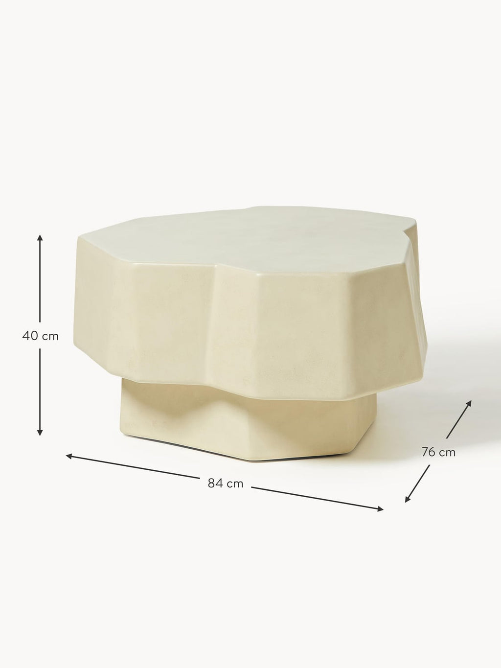 Garzeno Organic Shape Concrete Coffee Table