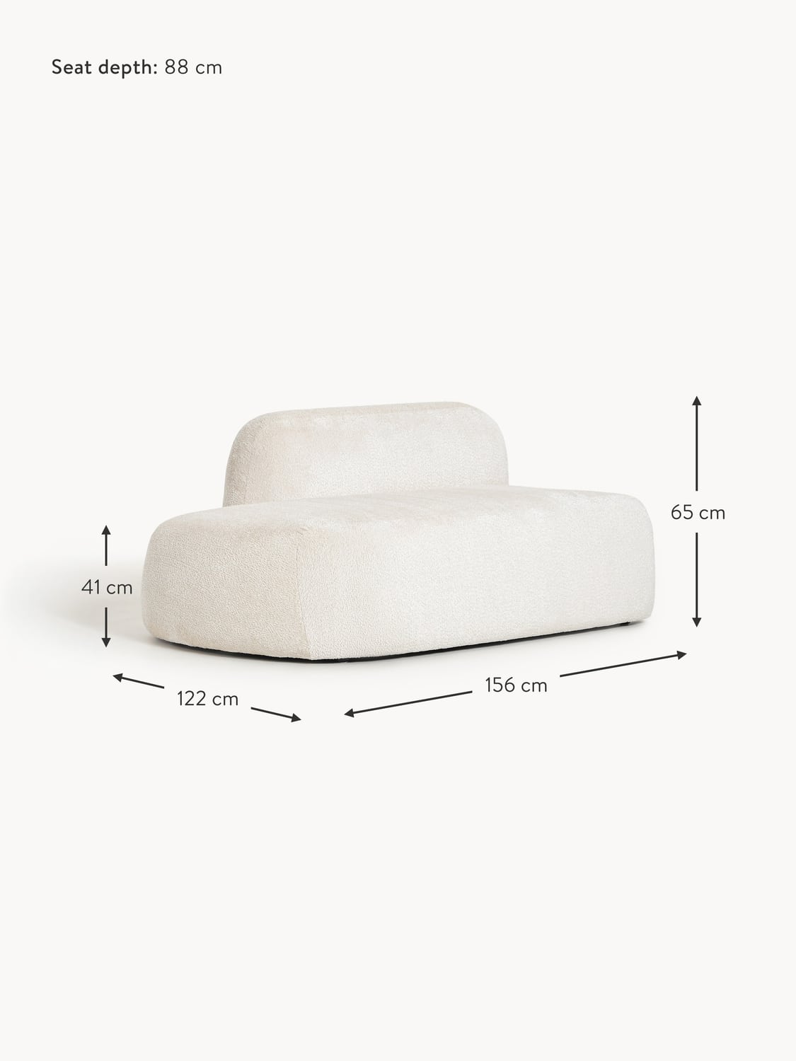 Bellara Teddy Bouclé Chaise Module