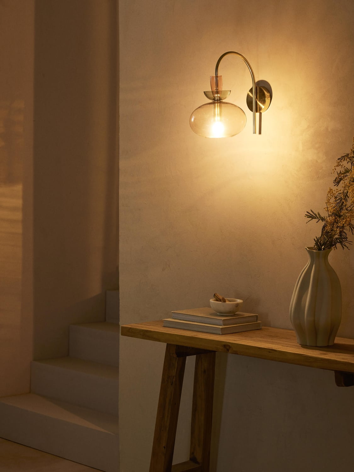 Peglio Coloured Glass Wall Lamp