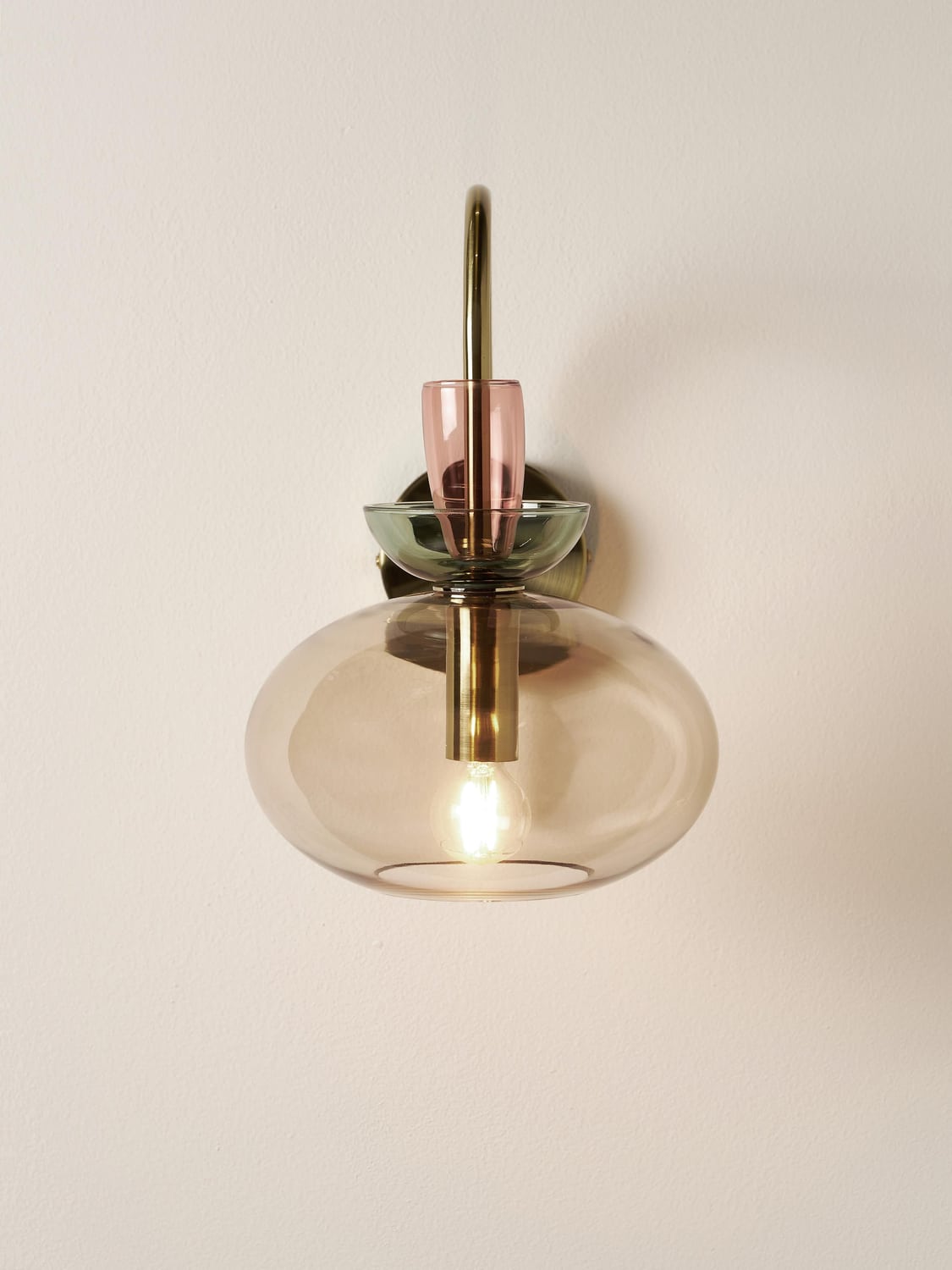 Peglio Coloured Glass Wall Lamp