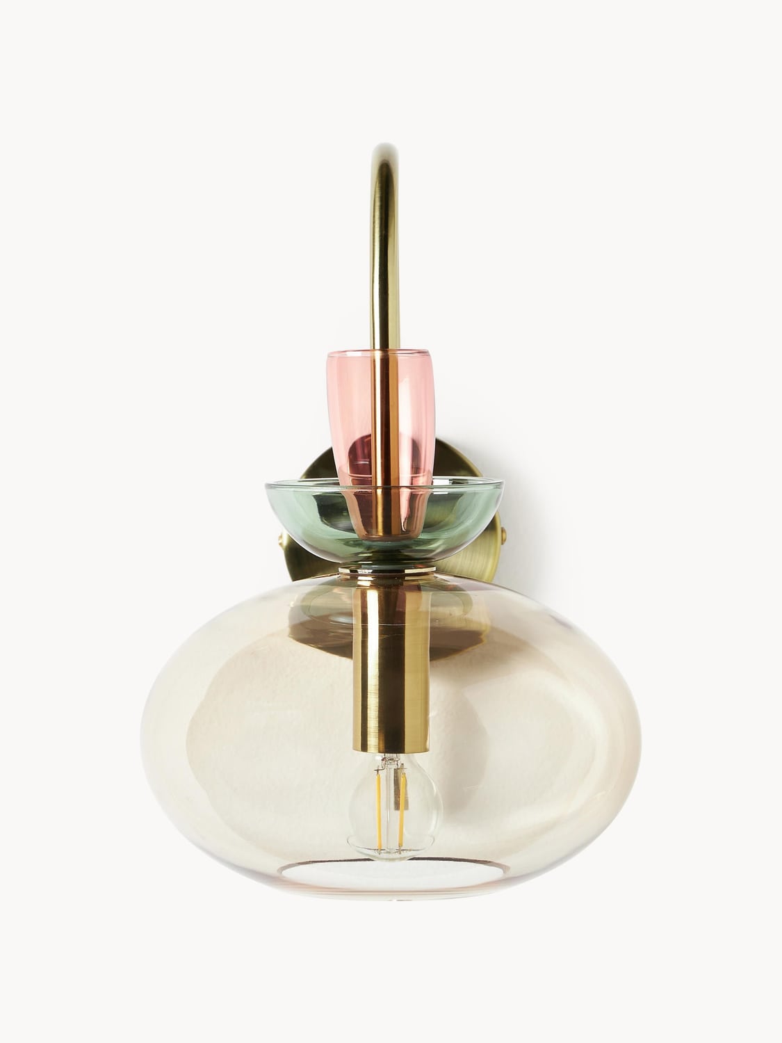Peglio Coloured Glass Wall Lamp