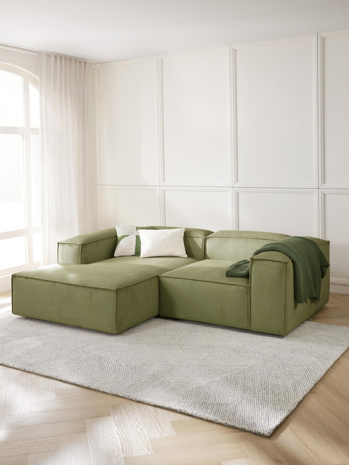 Tavordo Corduroy Modular Corner Sofa (2-seater)